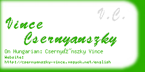 vince csernyanszky business card